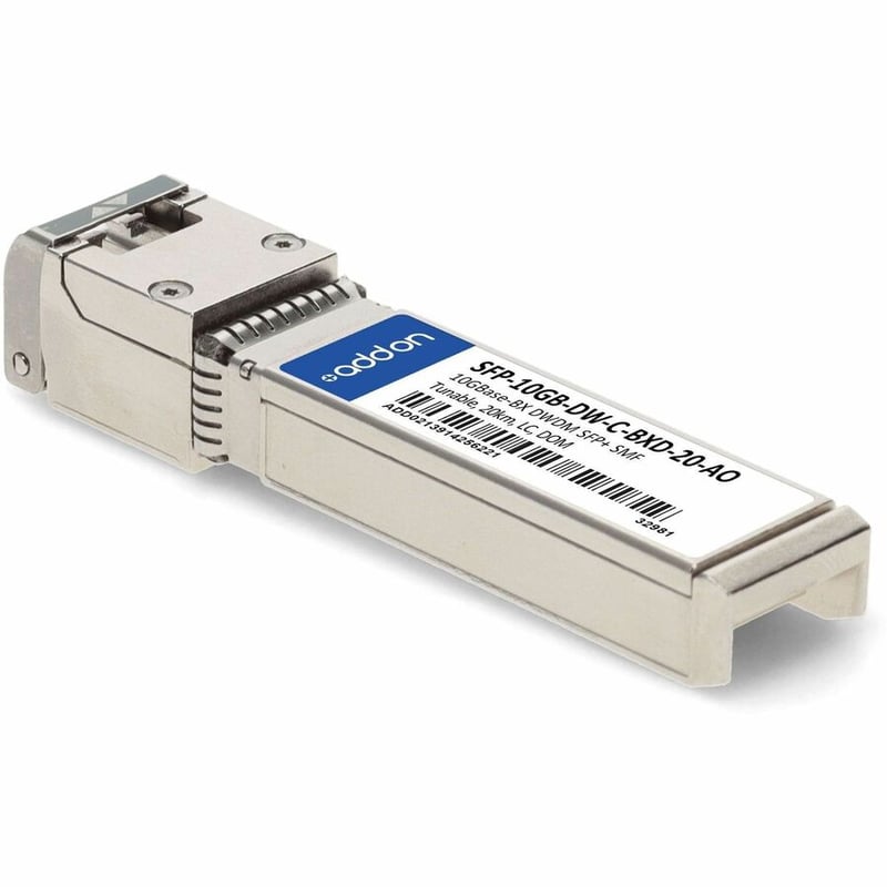 AddOn MSA and TAA 10G-BX DWDM 100GHz Multi-rate Multi-band SFP+ Transceiver (SMF, 20km, Primary, DOM) - Thumbnail 3