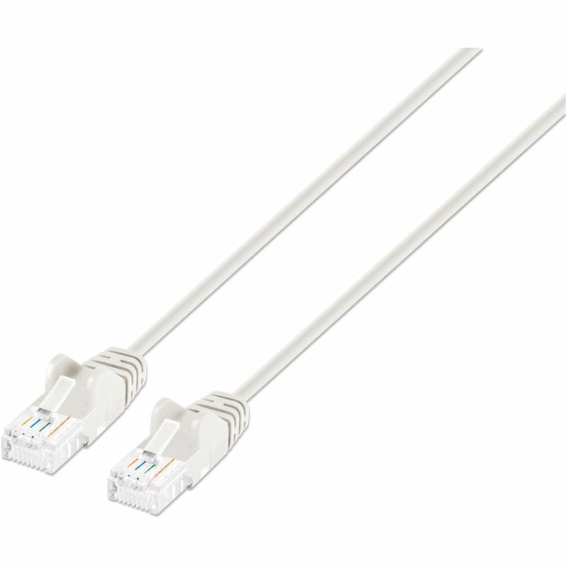 CAT6 U/UTP SLIM NETWORK PATCH CABLE, 1.5 FT., WHITE - Thumbnail 1