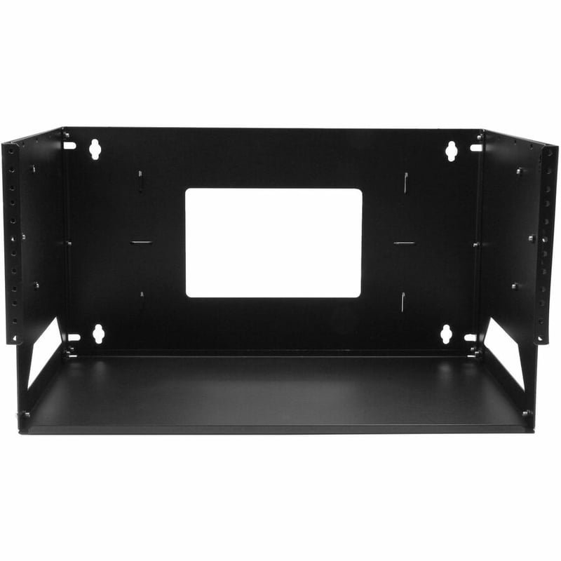 StarTech.com 2-Post 4U Open Frame Wall Mount Network Rack with Built-in Shelf and Adjustable Depth, Computer Rack for IT Equipment, TAA~ - Thumbnail 2