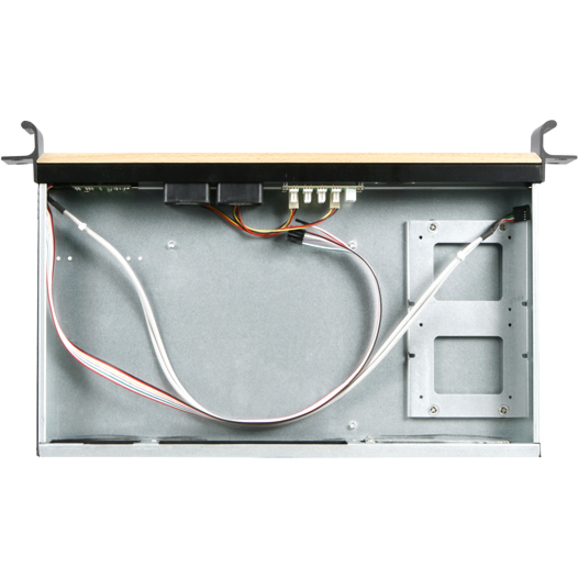 iStarUSA 1U Compact Rackmount Mini-ITX Chassis with Wood Front Bezel - Thumbnail 2