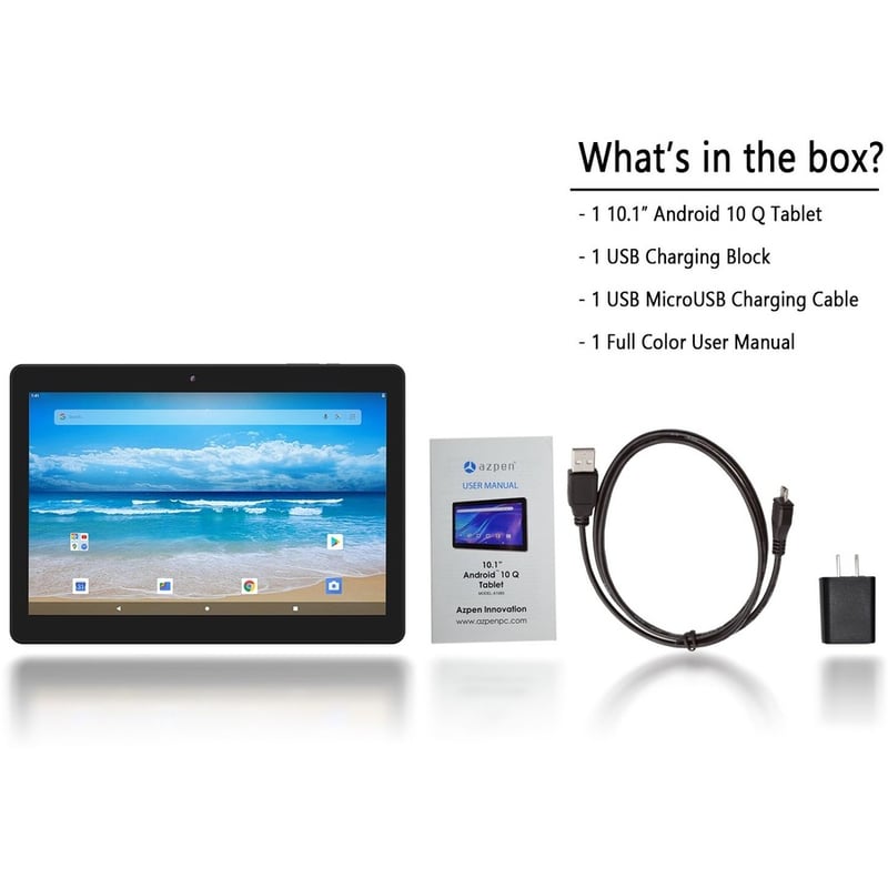 Azpen A1080 Tablet - 10.1" HD - 2 GB - 32 GB Storage - Android 10 - Thumbnail 3