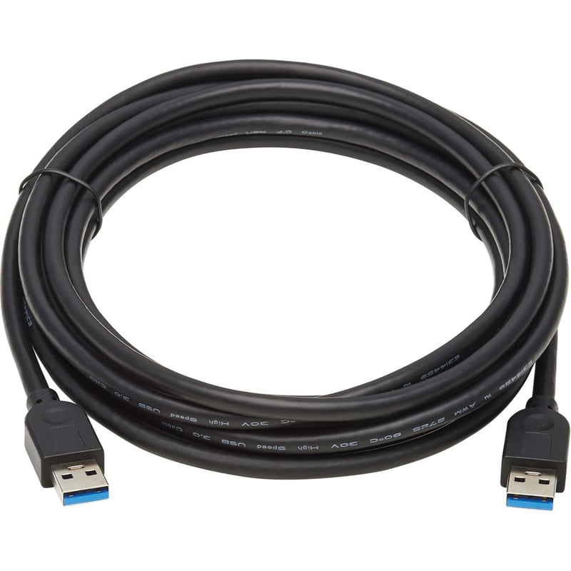 Eaton Tripp Lite Series USB 3.0 SuperSpeed A to A Cable for USB 3.0 All-in-One Keystone/Panel Mount Couplers (M/M), Black,15 ft. (4.6 m) - Thumbnail 2