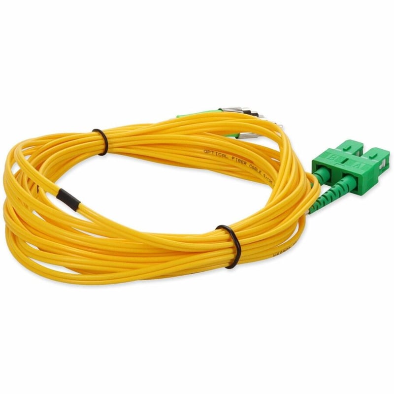 AddOn 1m ASC to AFC Yellow OS2 Duplex OFNR (Riser-Rated) SMF Fiber Patch Cable - Thumbnail 5