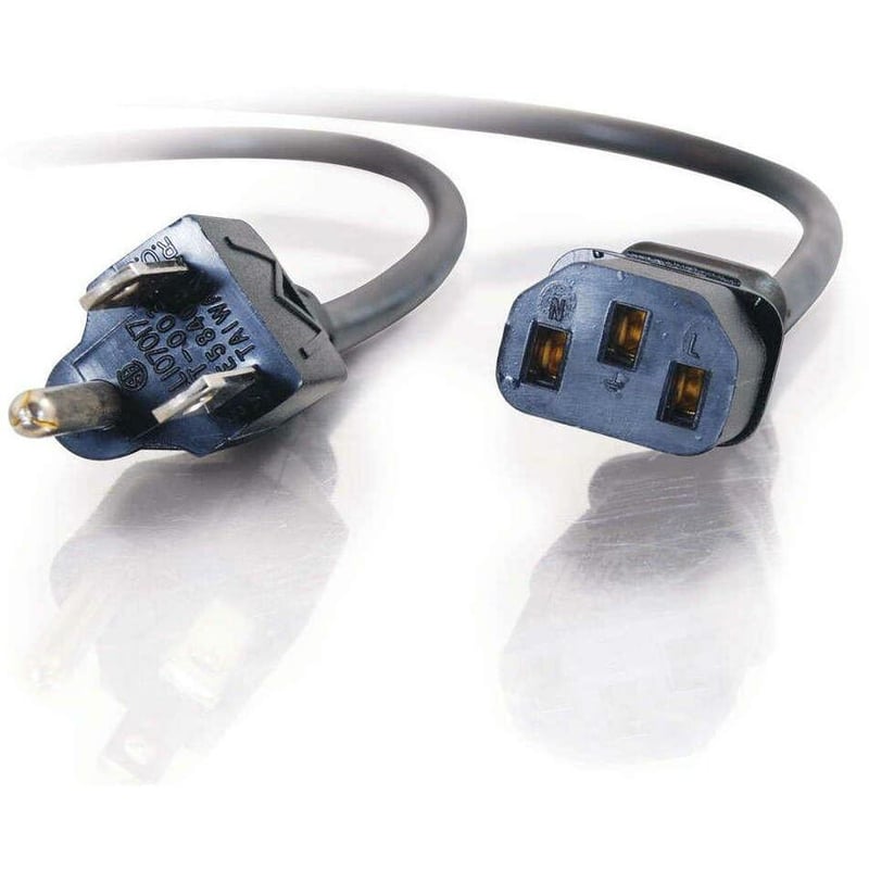 C2G 2ft Universal Power Cord - 16 AWG - NEMA 5-15P to IEC320C13 - Thumbnail 3