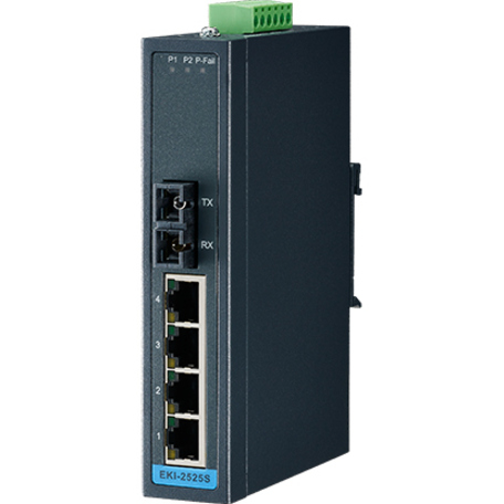 Advantech 4-port Ethernet Switch w/ 1-port 100FX Single-mode - Thumbnail 2