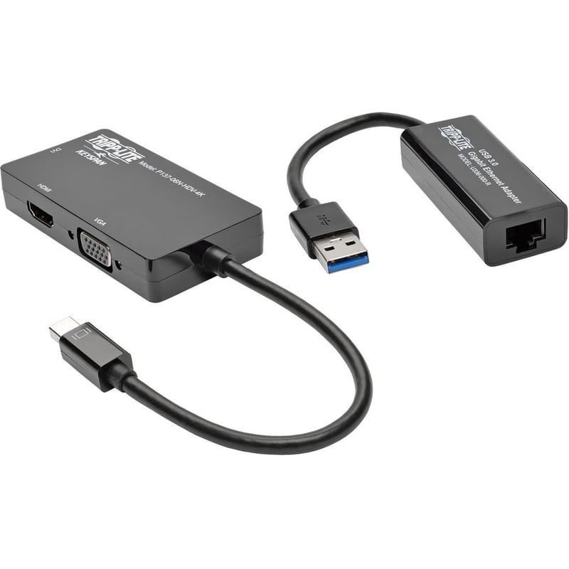 Eaton Tripp Lite Series 4K Video and Ethernet 2-in-1 Accessory Kit for Microsoft Surface and Surface Pro with RJ45, DVI, VGA and HDMI Ports - Thumbnail 1