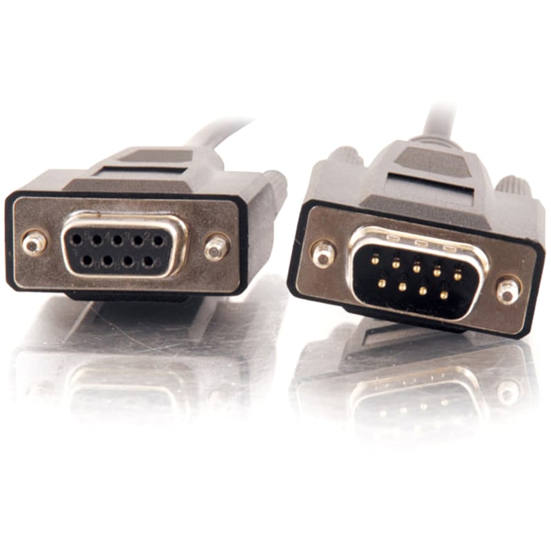 C2G 25ft DB9 M/F Extension Cable - Black - Thumbnail 2