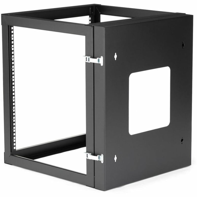 StarTech.com 4-Post 12U Hinged Wall-Mount Network Rack, 19" Open Frame Server Rack, Wall Mount Data Rack for IT Computer Equipment, TAA~ - Thumbnail 5