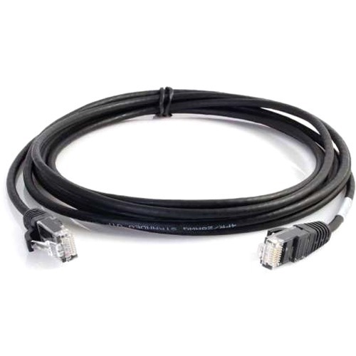Ortronics Q-Series 28 AWG Cat6 Patch Cable, Black, 1 ft