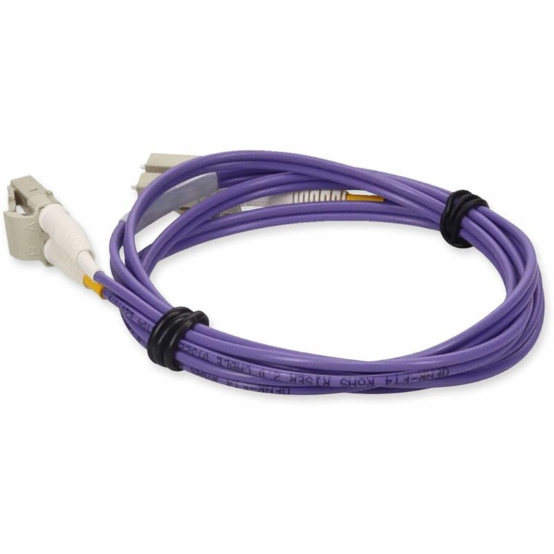 AddOn 1m LC to LC Purple OM1 Duplex OFNR (Riser-Rated) TAA MMF Fiber Patch Cable - Thumbnail 3
