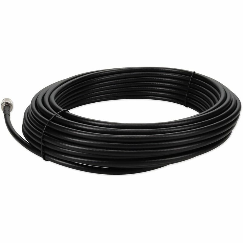 AddOn 50ft Cisco® 4G-CAB-LMR240-50 Compatible TNC (Male) to TNC (Female) Black Coaxial Simplex PVC Copper Patch Cable - Thumbnail 3