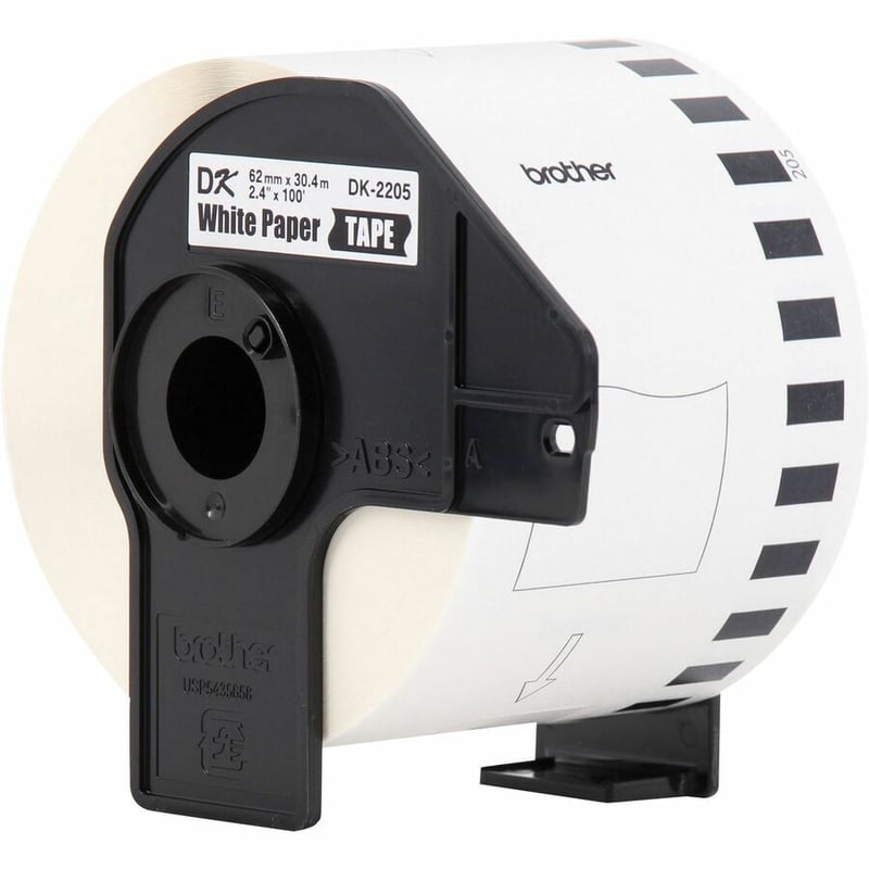 Brother DK2205 - Continuous Length White Film Paper Tape - Thumbnail 3
