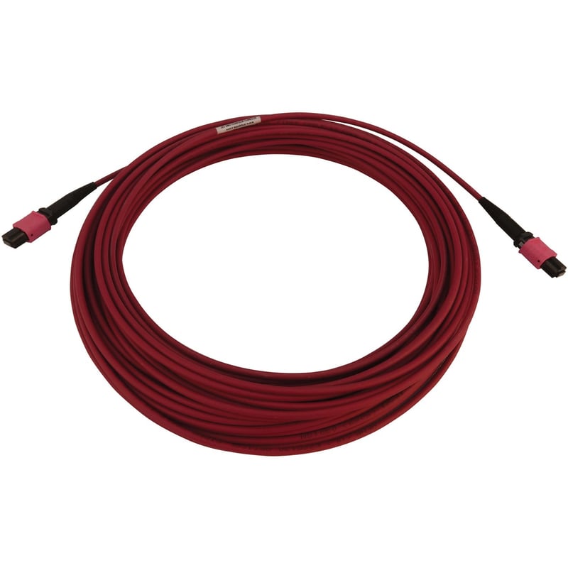 Eaton Tripp Lite Series 100G Multimode 50/125 OM4 Fiber Optic Cable (12F MTP/MPO-PC F/F), LSZH, Magenta, 15 m (49.2 ft.) - Thumbnail 1