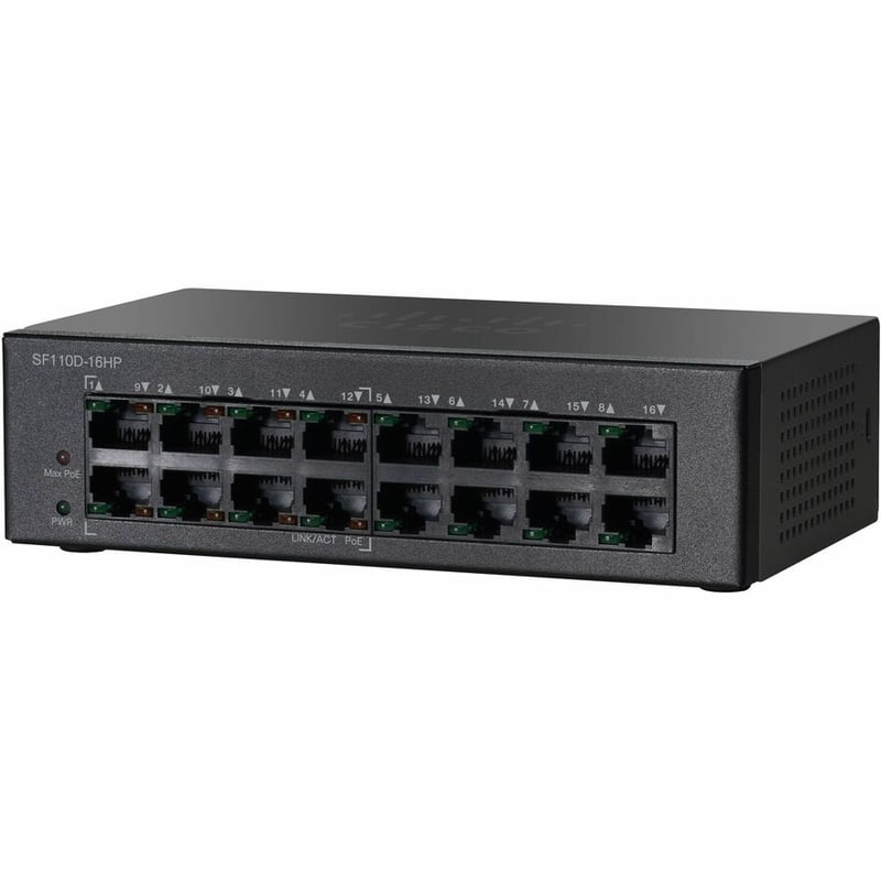 SF110D-16HP 16-PORT 10/100 POE DESKTOP SWITCH REMANUFACTURED - Thumbnail 1
