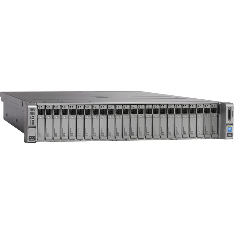 Cisco C240 M4 2U Rack Server - Xeon E5-2670 v3 2.30 GHz - 128 GB RAM - 12Gb/s SAS, Serial ATA Controller - Thumbnail 1