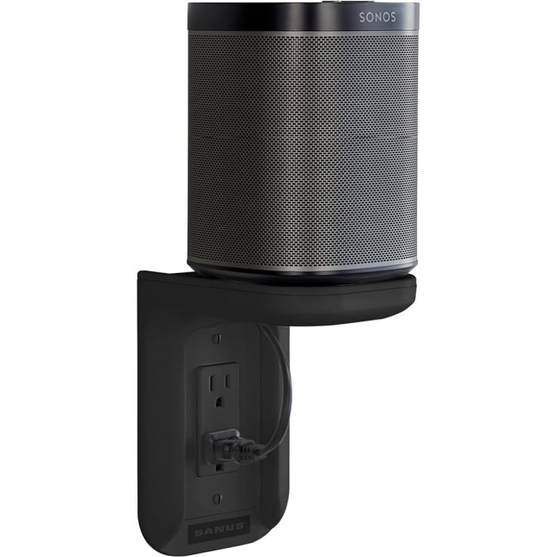 Sanus Outlet Shelf for Speakers - Outlet Shelf Wall Holder up to 10 lbs. - Black - Thumbnail 2