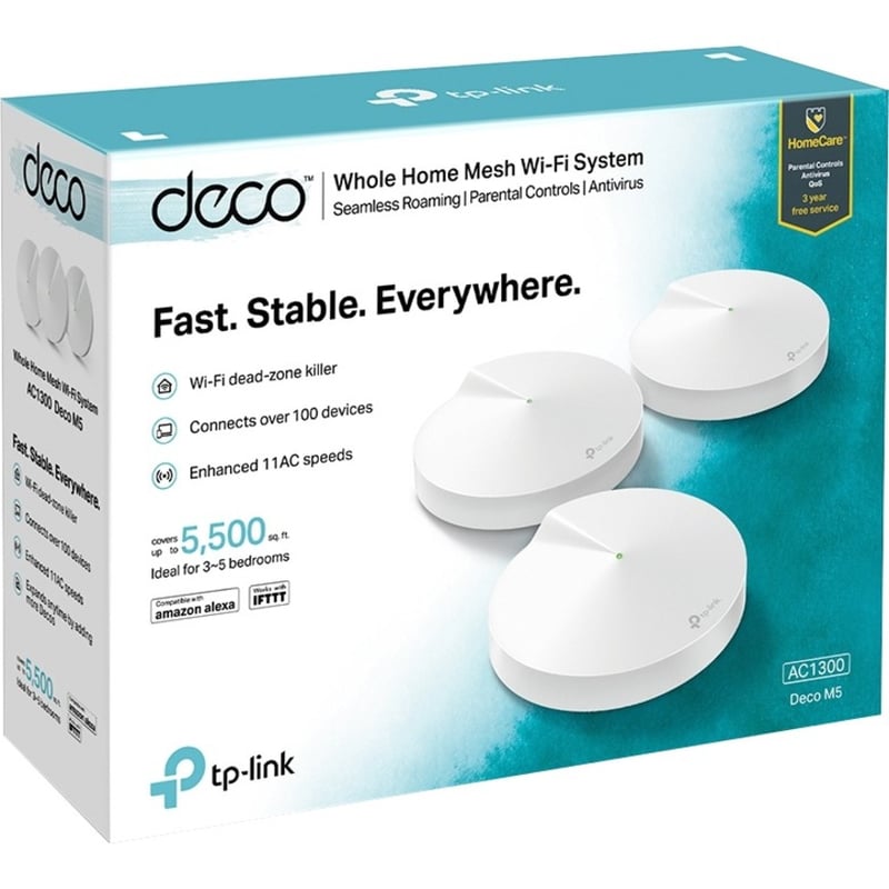 TP-Link Deco M5 (3-pack) - AC1300 Whole Home Mesh Wi-Fi System, 3-Pack - Thumbnail 5
