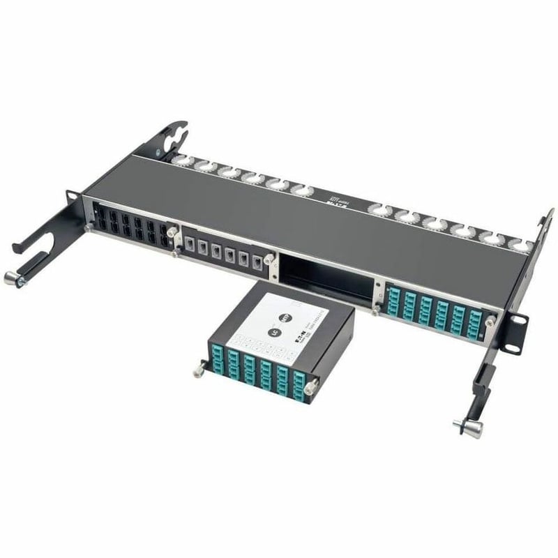 Tripp Lite by Eaton 100Gb/120Gb to10Gb Breakout Cassette 24-Fiber OM4 MTP/MPO ( Male with Pins ) to ( x12 ) LC Duplex - Thumbnail 1