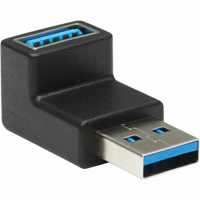 Eaton Tripp Lite Series USB 3.0 SuperSpeed Adapter - USB-A to USB-A, M/F, Down Angle, Black - Thumbnail 1