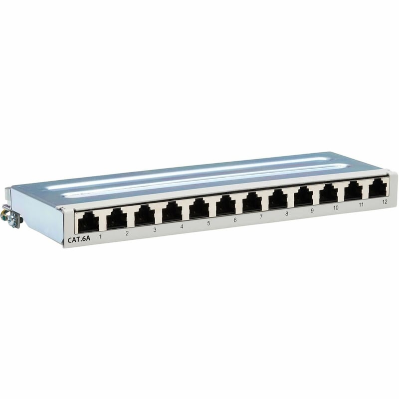Tripp Lite by Eaton Cat6a STP Patch Panel, 12 Ports, DIN Rail or Wall Mount, TAA - Thumbnail 1