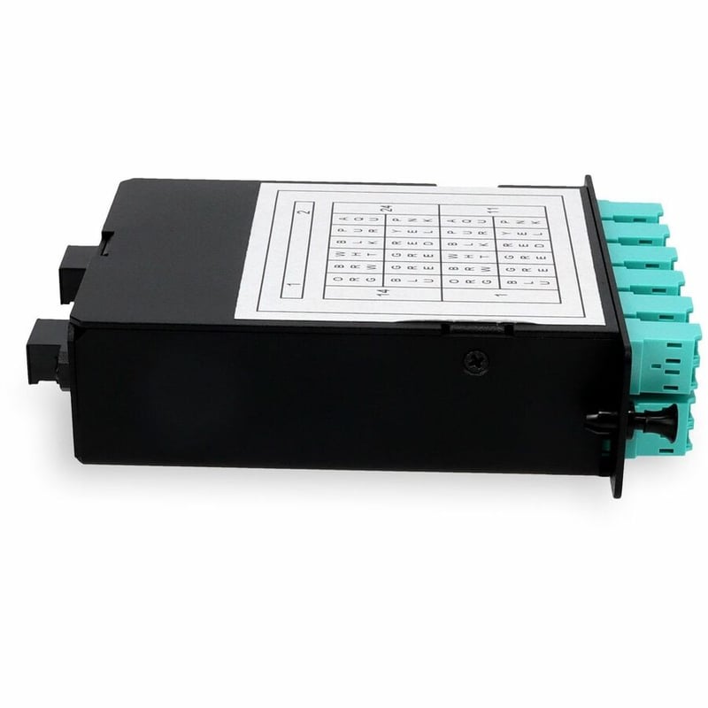 AddOn Cassette for 4-Bay Patch Panel, 2 MPO In, 12 LC Duplex Out, Multi-mode Duplex OM4, Type B - Thumbnail 5
