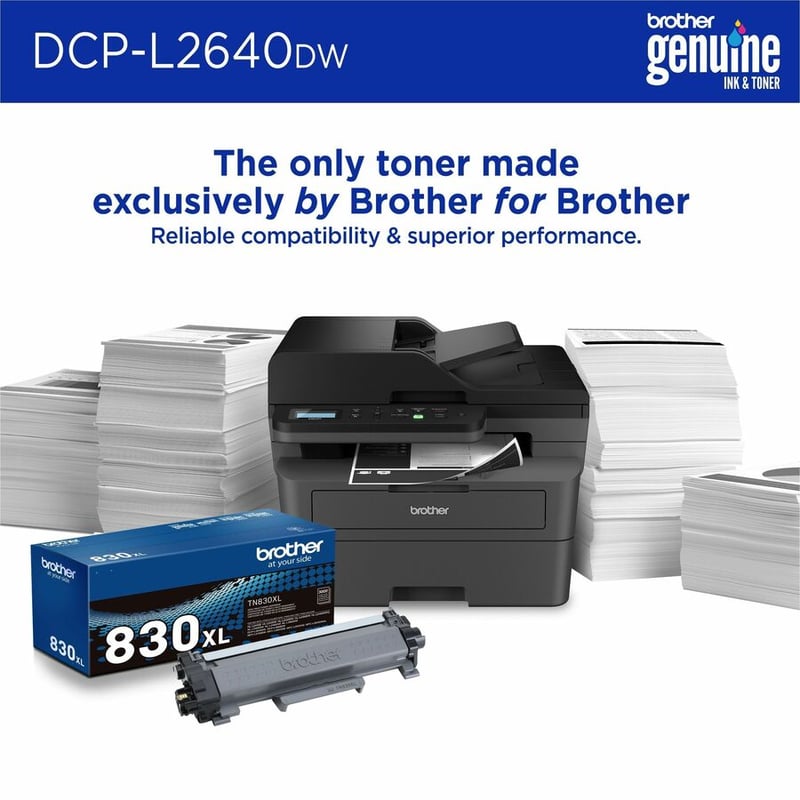 Brother Wireless DCP-L2640DW Compact Monochrome Multi-Function Laser Printer with Print, Copy and Scan, Duplex and Mobile Printing - Thumbnail 4
