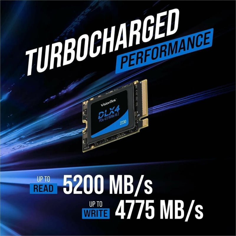 VisionTek DLX4 512 GB Solid State Drive - M.2 2230 Internal - PCI Express NVMe (PCI Express NVMe 4.0 x4) - Thumbnail 2
