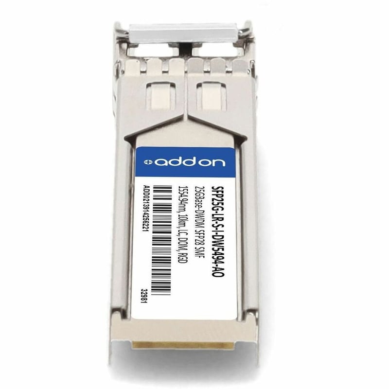 AddOn Cisco® SFP25G-LR-S-I-DW5494 Compatible TAA 25GBase-DWDM 100GHz SFP28 Transceiver (SMF, 1554.94nm, 10km, LC, DOM, -40 to 85C) - Thumbnail 4