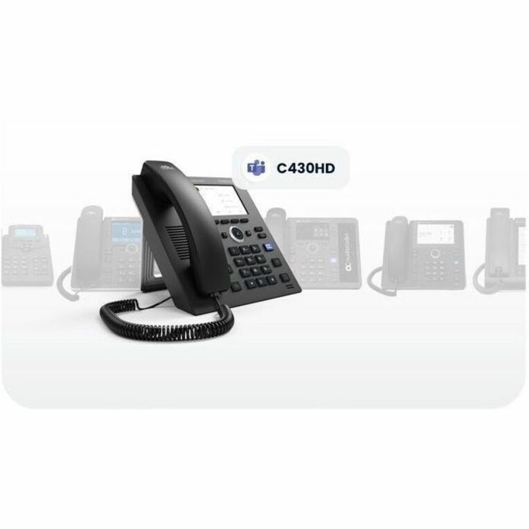 TEAMS C430HD IP-PHONE POE GBE BLACK - Thumbnail 2