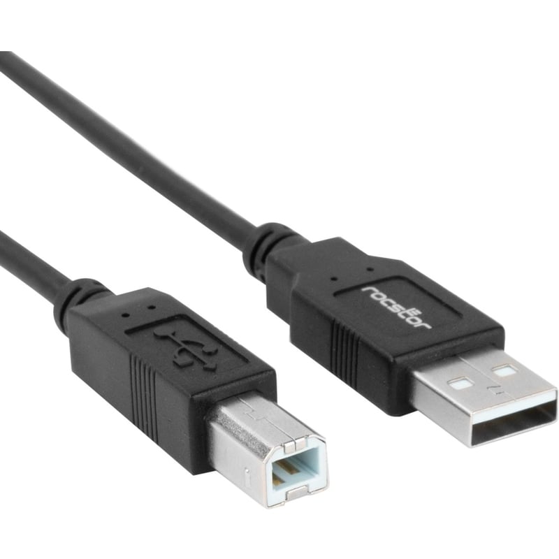 Rocstor Premium High Speed USB 2.0 - 6 ft USB cable - 4 pin USB Type A (M) - 4 pin USB Type B (M) - 1.8 m (USB / Hi-Speed USB ) - Type A Male - Type B Male - For printers, scanners or external USB hard drives - 6ft CABLE M/M - Thumbnail 1