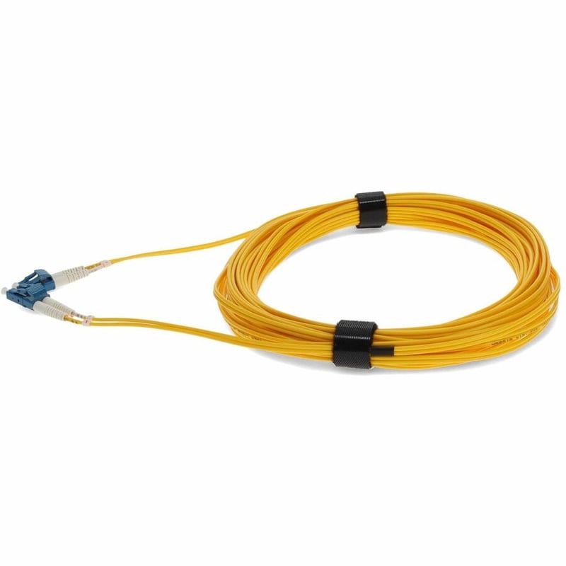 AddOn 25m LC to LC Yellow OS2 Duplex Microboot, Snagless OFNR (Riser-Rated) SMF Fiber Patch Cable - Thumbnail 2