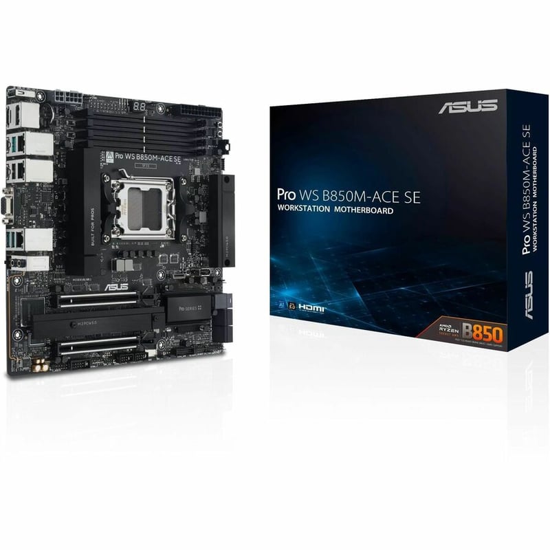 ASUS PRO WS B850M-ACE SE AMD AM5 B850 MATX MICROATX BUSINESS - Thumbnail 5