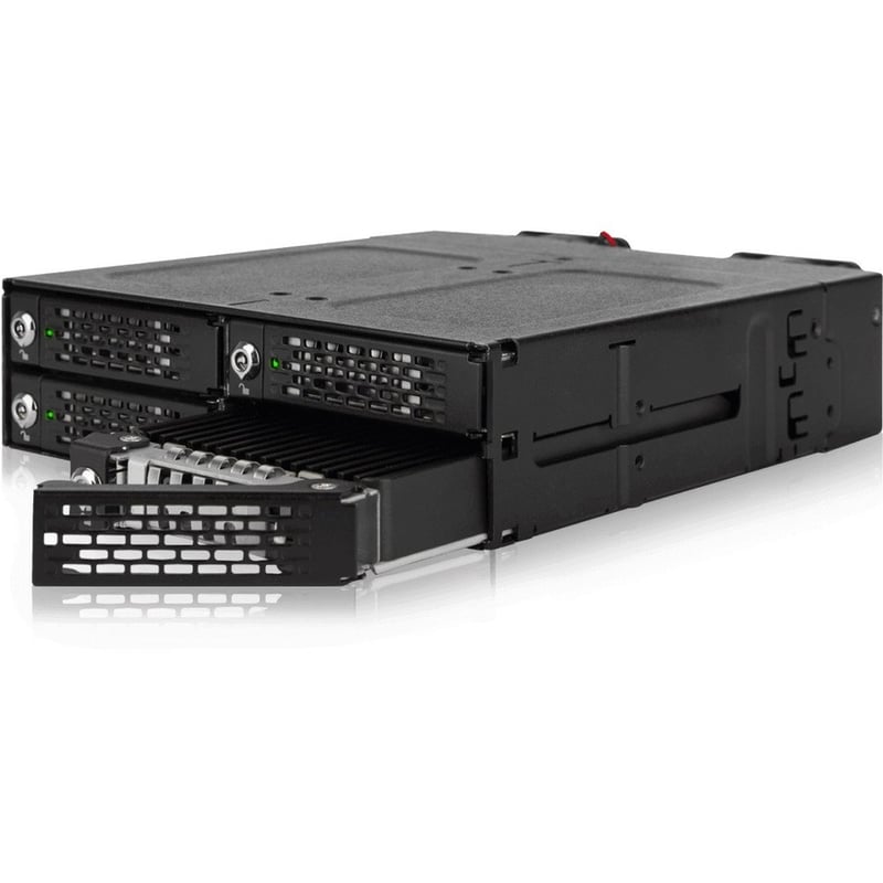 Icy Dock ToughArmor MB720MK-B V2 Drive Enclosure for 5.25" M.2, PCI Express NVMe 4.0 x4 - SFF-8612 OCuLink Host Interface Internal - Black