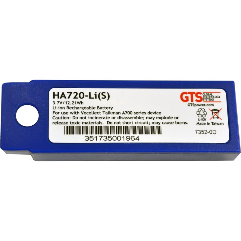 THE HA720-LI(S) IS A REPLACEMENT BATTERY FOR VOCOLLECT A720 BARCODE SCANNERS. RE