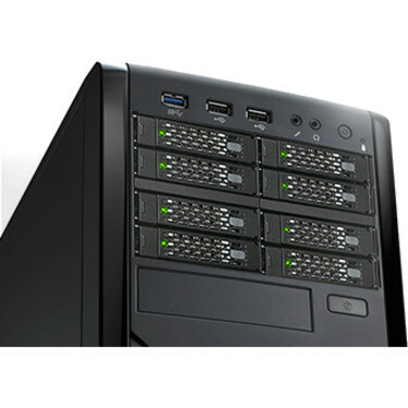 Icy Dock ToughArmor MB508SP-B Drive Enclosure for 5.25" - Mini-SAS HD Host Interface Internal - Black