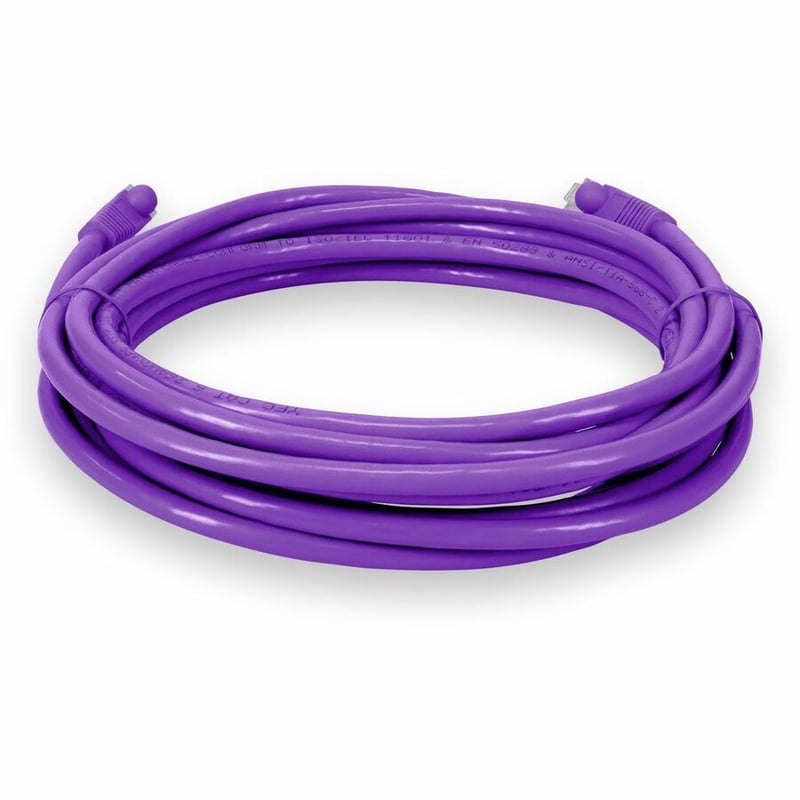 AddOn 50ft Violet CAT 6 Shielded PVC Ethernet Cable Snagless Easy Clear Boot RJ-45 M/M - Thumbnail 4