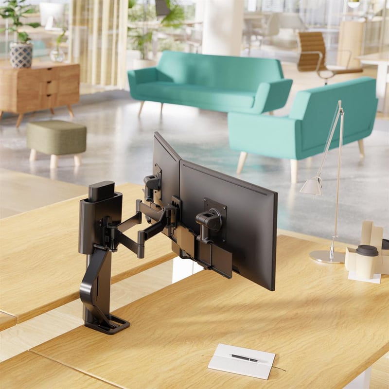 Ergotron TRACE Desk Mount for Monitor, LCD Display - Matte Black - Thumbnail 5