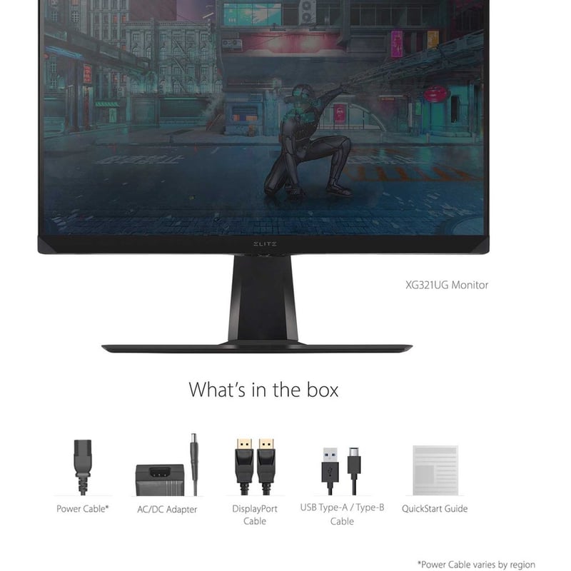 ViewSonic ELITE XG321UG 32 Inch 4K IPS 144Hz Gaming Monitor with G-Sync, Mini LED, Nvidia Reflex, HDR1400, Advanced Ergonomics, HDMI and DP for Esports