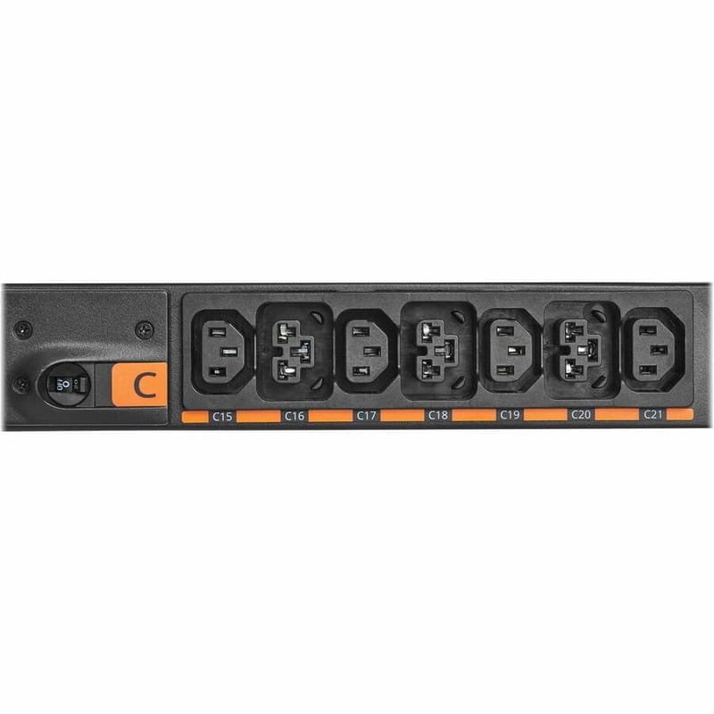 Eaton 3-Phase Metered Input Rack PDU G4, 208V, 42 Outlets, 48A, 17.3kW, 460P9W Input, 6 ft. Cord, 0U Vertical