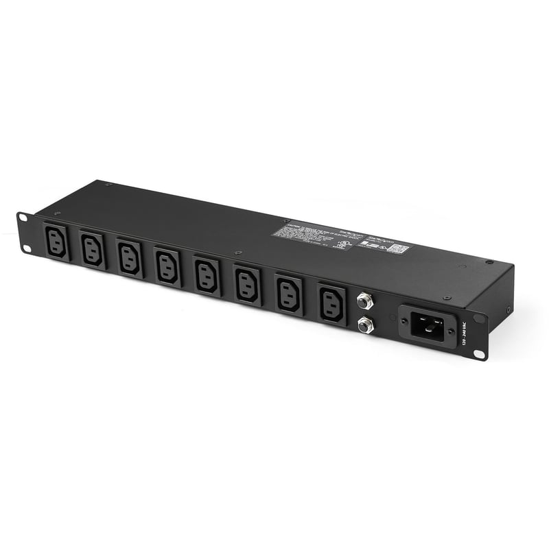 StarTech.com 1U 19" 8 Port Rack Mount PDU, IEC C13 Socket Rackmount Power Supply/ Strip, Horizontal Server Rack PDU 16A 240V - Thumbnail 1