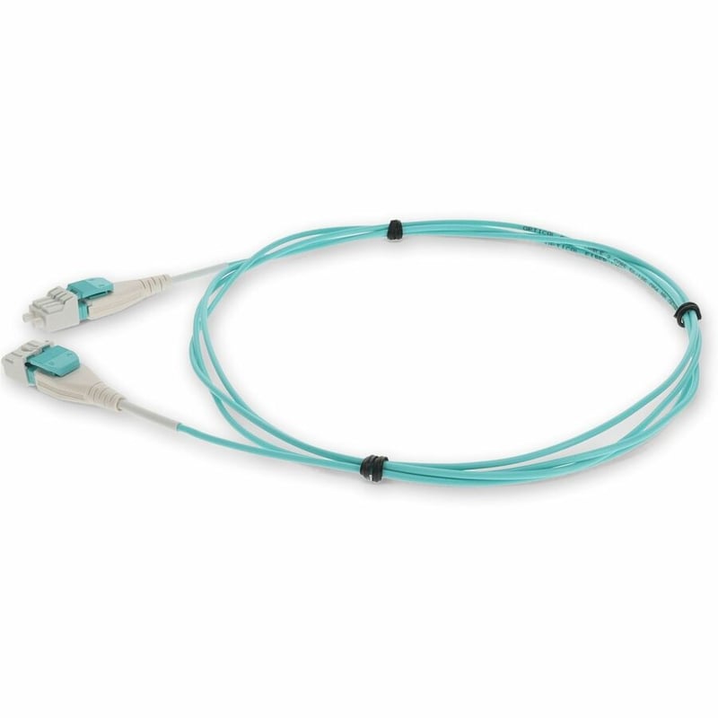 AddOn 3m LC to LC Field Modifiable Aqua OM4 Duplex OFNR (Riser-Rated) Fiber Patch Cable - Thumbnail 2