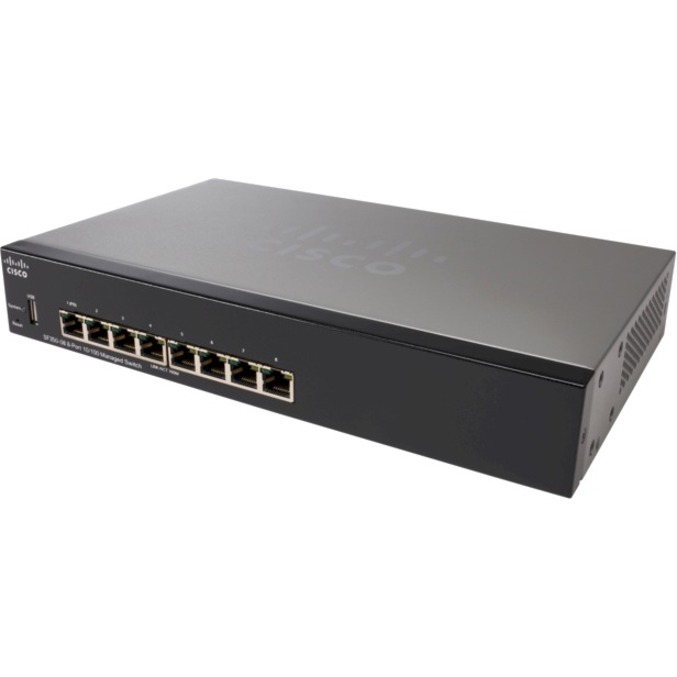 Cisco SF350-08 8-Port 10 100 Managed Switch - Thumbnail 3