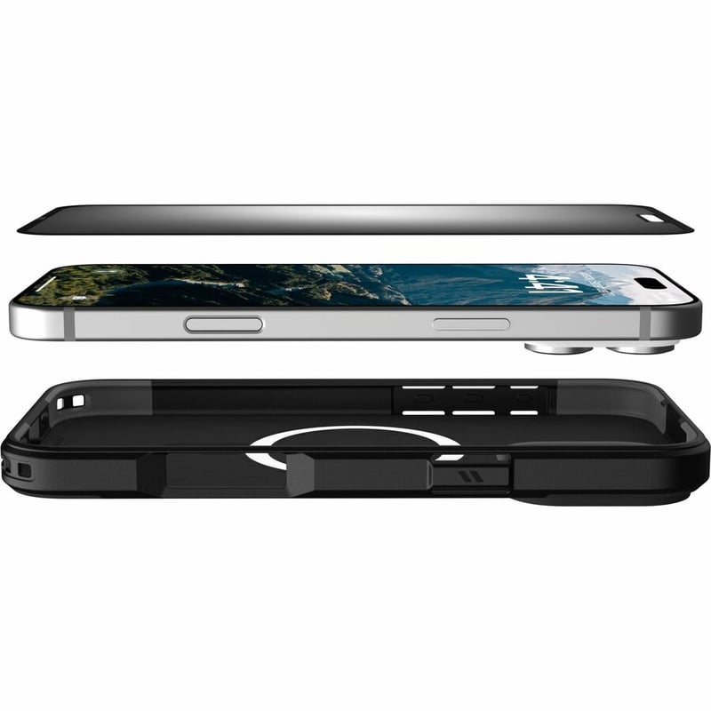 Urban Armor Gear Removable and Reusable Privacy Screen For iPhone 16 Pro Max - Tint Tinted - Thumbnail 5