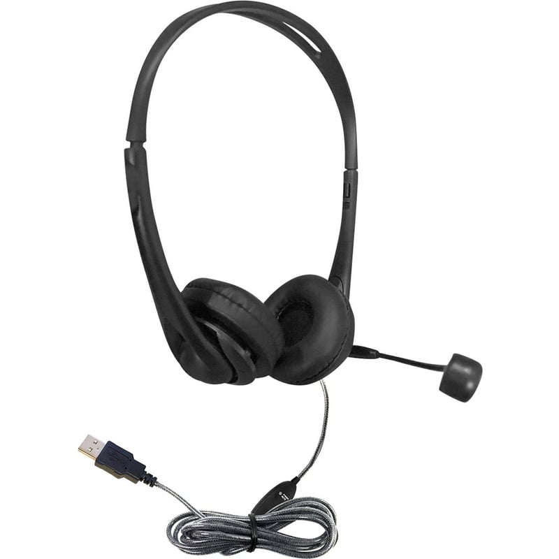 Hamilton Buhl Personal-Size USB Multimedia Headset with Steel-Reinforced Gooseneck Mic - Thumbnail 1