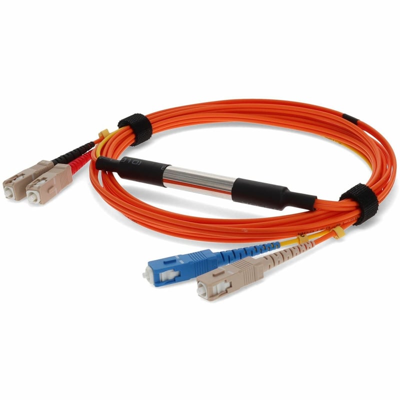 AddOn 3m Cisco CAB-GELX-625 Compatible SC (Male) to SC (Male) Orange OM1 & OS1 Duplex Fiber Mode Conditioning Cable - Thumbnail 1
