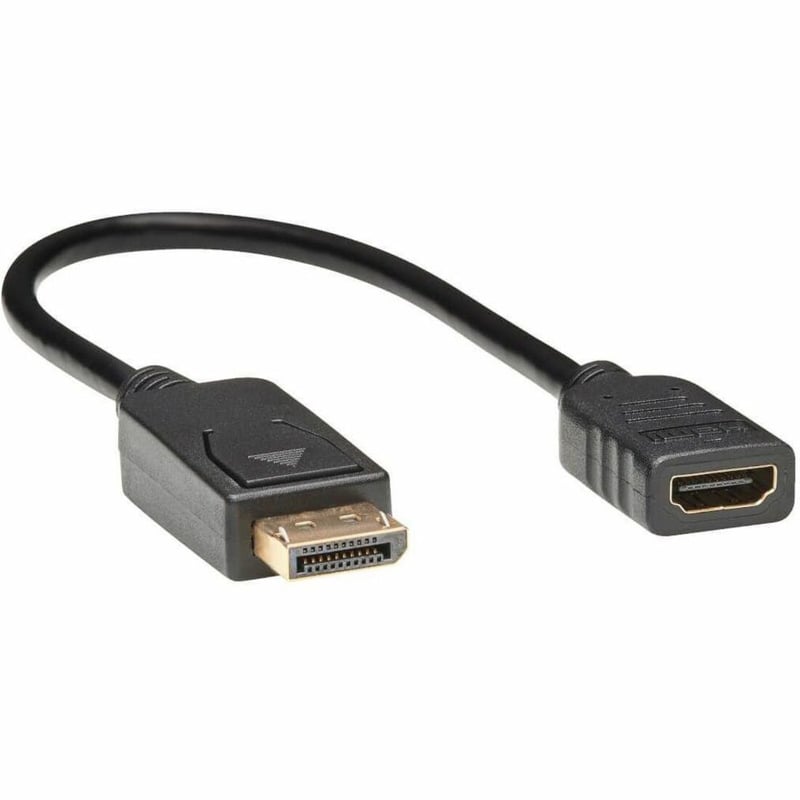 Eaton Tripp Lite Series DisplayPort to HDMI Video Adapter Video Converter (M/F), HDCP, Black, 1 ft. - Thumbnail 1