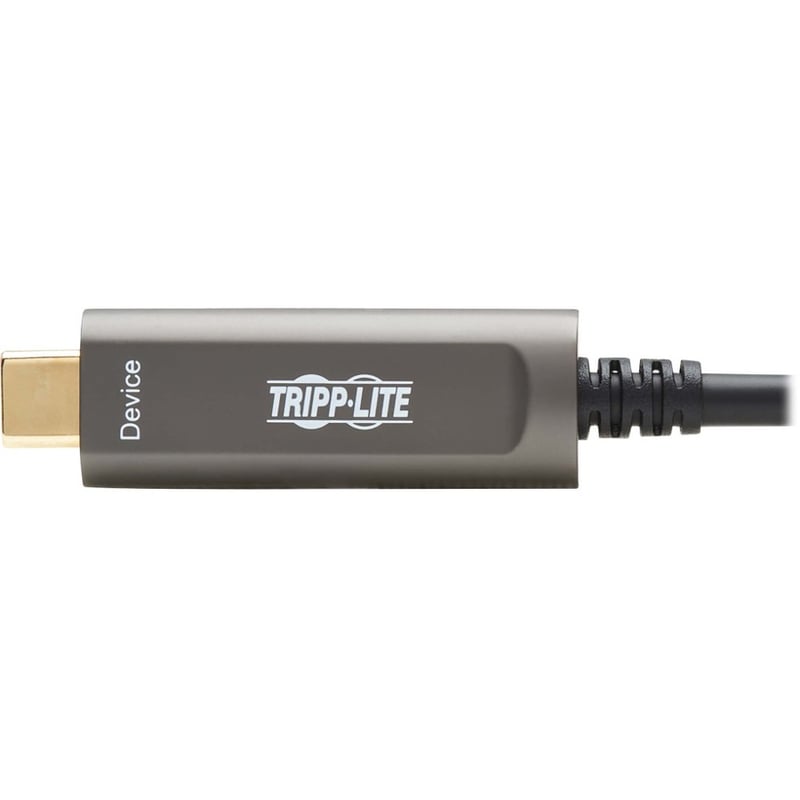 Tripp Lite by Eaton USB-A to USB-C AOC Cable (M/M) - USB 3.2 Gen 2 (10Gbps) Plenum-Rated Fiber Active Optical - Data Only Black 30 m (98 ft.) - Thumbnail 3