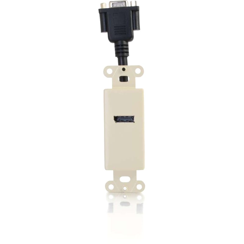 C2G DisplayPort to VGA Active Adapter Wall Plate - Ivory - Thumbnail 5