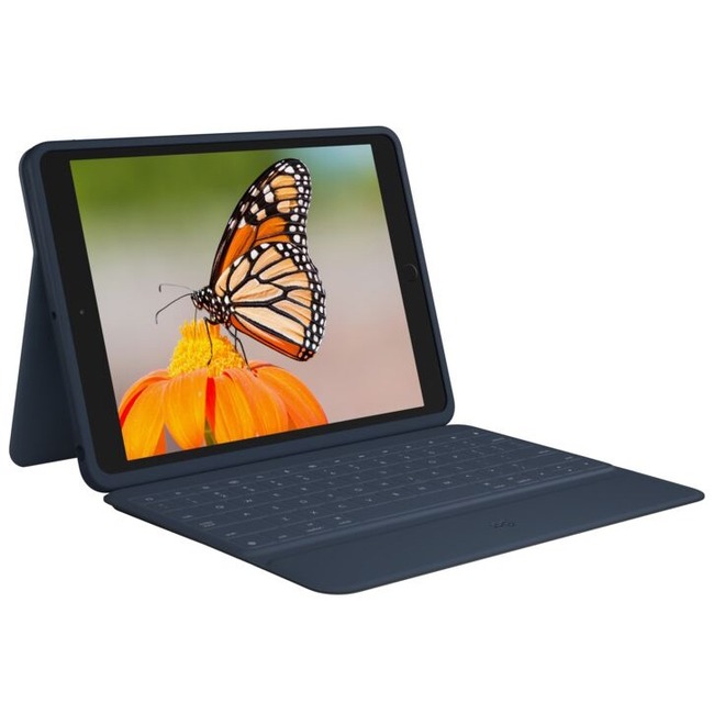 Logitech Rugged Combo 3 Rugged Keyboard/Cover Case (Folio) Apple, Logitech iPad (8th Generation), iPad (7th Generation), iPad (9th Generation) Tablet - Blue - Thumbnail 1