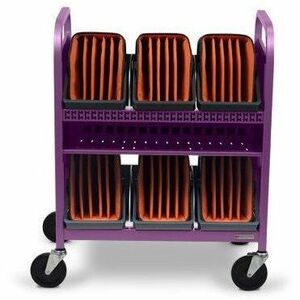 Bretford CUBE Transport Cart with Caddies - TVCT30CAD - Thumbnail 1